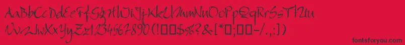 Bambino Font – Black Fonts on Red Background