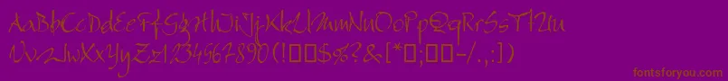 Bambino Font – Brown Fonts on Purple Background