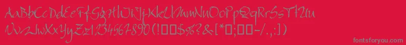 Bambino Font – Gray Fonts on Red Background