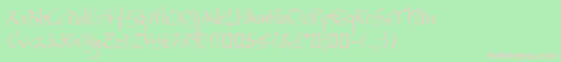 Bambino Font – Pink Fonts on Green Background