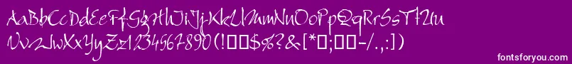 Bambino Font – White Fonts on Purple Background