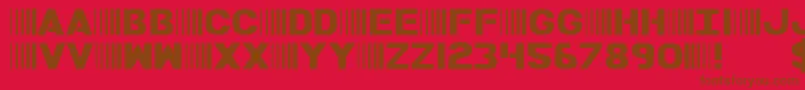 BAMF Font – Brown Fonts on Red Background