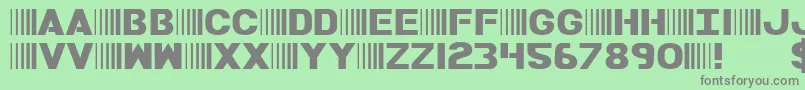 BAMF Font – Gray Fonts on Green Background