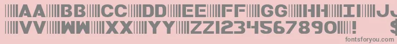 BAMF Font – Gray Fonts on Pink Background