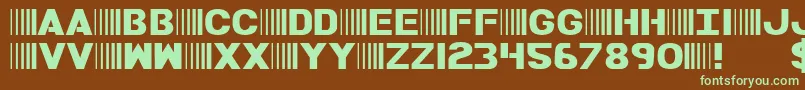 Шрифт BAMF – зелёные шрифты на коричневом фоне