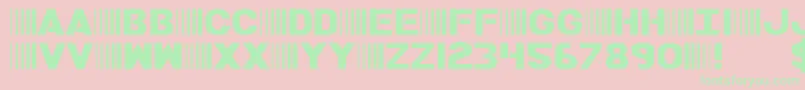 BAMF Font – Green Fonts on Pink Background