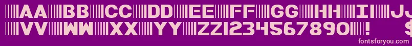 BAMF Font – Pink Fonts on Purple Background