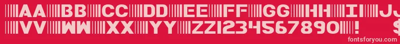fuente BAMF – Fuentes Rosadas Sobre Fondo Rojo