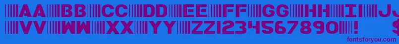 BAMF Font – Purple Fonts on Blue Background