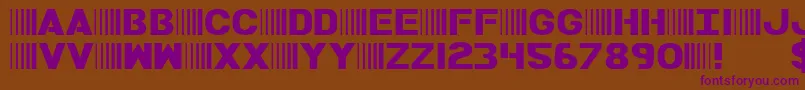 BAMF Font – Purple Fonts on Brown Background