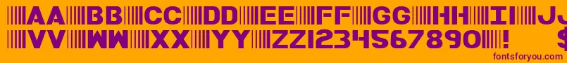 BAMF Font – Purple Fonts on Orange Background