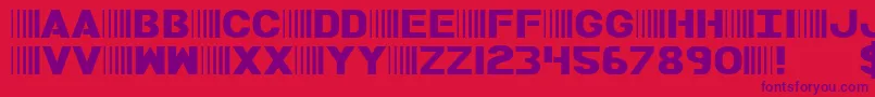 BAMF Font – Purple Fonts on Red Background