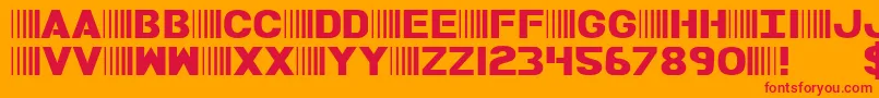 BAMF Font – Red Fonts on Orange Background