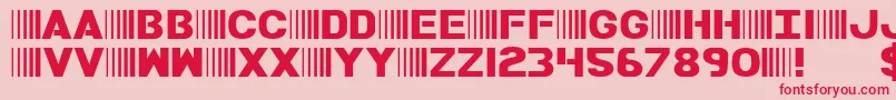 BAMF-fontti – punaiset fontit vaaleanpunaisella taustalla