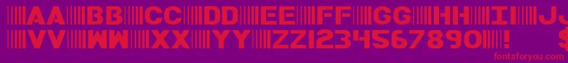 BAMF Font – Red Fonts on Purple Background