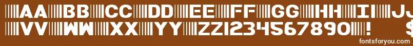 BAMF Font – White Fonts on Brown Background