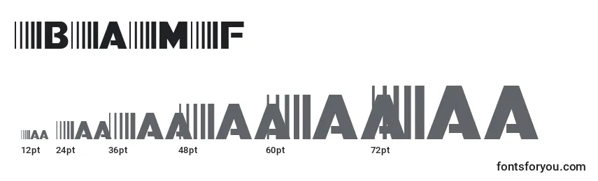 Размеры шрифта BAMF (120603)