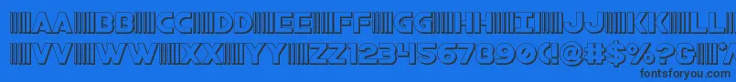 bamf3d Font – Black Fonts on Blue Background