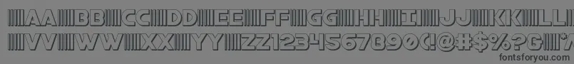 bamf3d-Schriftart – Schwarze Schriften auf grauem Hintergrund