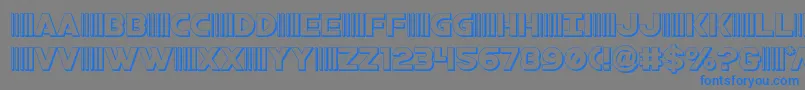 bamf3d-fontti – siniset fontit harmaalla taustalla