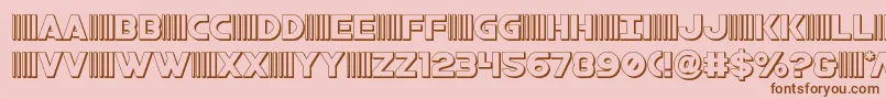 bamf3d Font – Brown Fonts on Pink Background