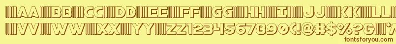 More about bamf3d Font bamf3d Font – Brown Fonts on Yellow Background