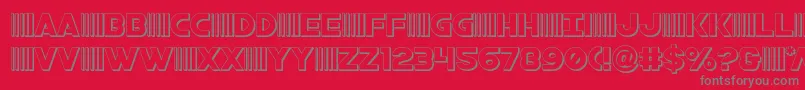 bamf3d-Schriftart – Graue Schriften auf rotem Hintergrund