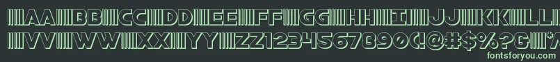 bamf3d Font – Green Fonts on Black Background