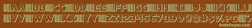 bamf3d Font – Green Fonts on Brown Background