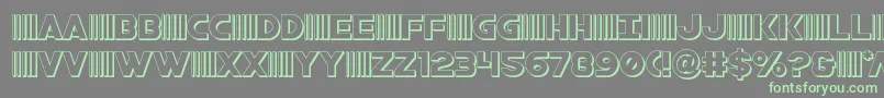 bamf3d Font – Green Fonts on Gray Background