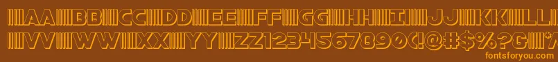 bamf3d Font – Orange Fonts on Brown Background