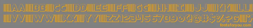 bamf3d Font – Orange Fonts on Gray Background