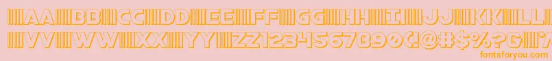 bamf3d Font – Orange Fonts on Pink Background