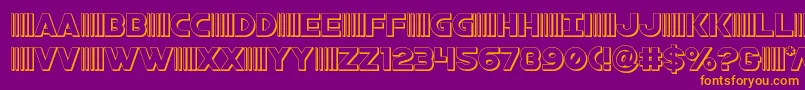 bamf3d Font – Orange Fonts on Purple Background