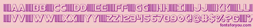bamf3d Font – Purple Fonts on Pink Background