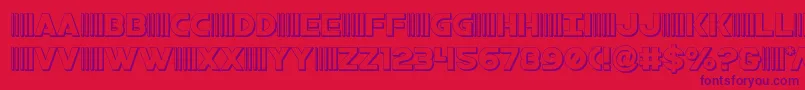 bamf3d Font – Purple Fonts on Red Background
