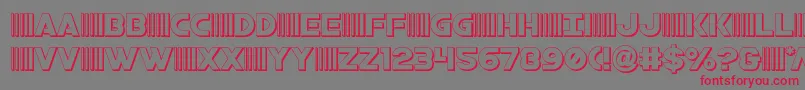bamf3d Font – Red Fonts on Gray Background