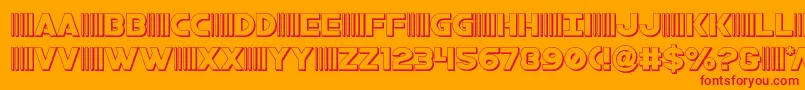 bamf3d Font – Red Fonts on Orange Background