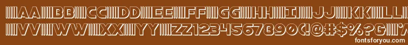 bamf3d Font – White Fonts on Brown Background