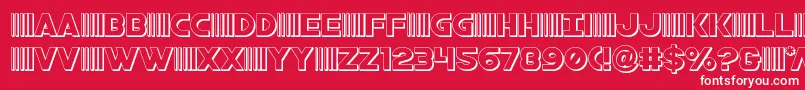 bamf3d Font – White Fonts on Red Background