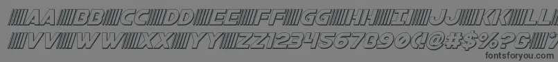 bamf3dital Font – Black Fonts on Gray Background