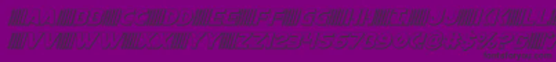 bamf3dital Font – Black Fonts on Purple Background