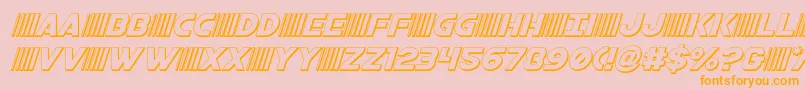 bamf3dital Font – Orange Fonts on Pink Background