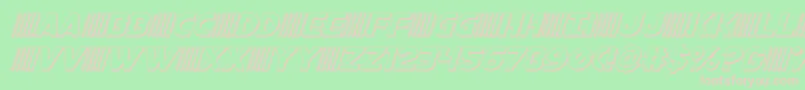 bamf3dital Font – Pink Fonts on Green Background