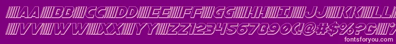 bamf3dital Font – Pink Fonts on Purple Background