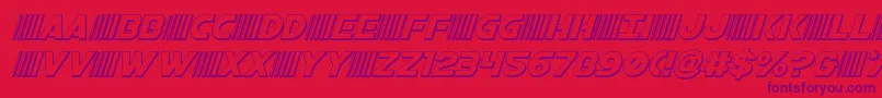 bamf3dital Font – Purple Fonts on Red Background