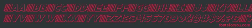 bamf3dital Font – Red Fonts on Black Background