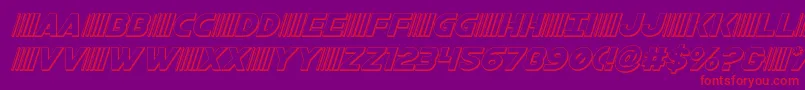 bamf3dital-Schriftart – Rote Schriften auf violettem Hintergrund