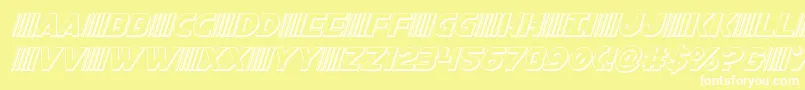 bamf3dital Font – White Fonts on Yellow Background