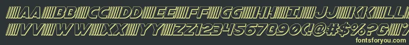 bamf3dital Font – Yellow Fonts on Black Background